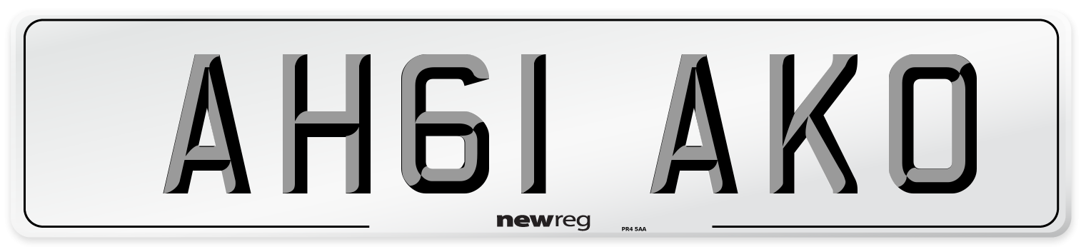 AH61 AKO Number Plate from New Reg